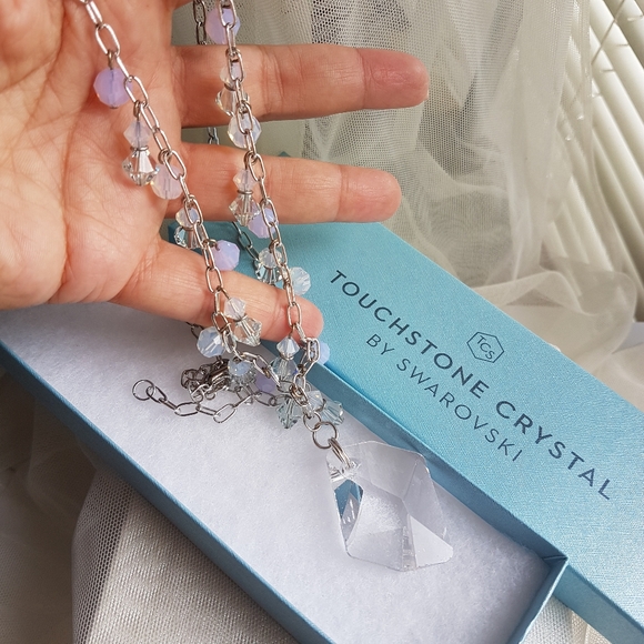 AUTHENTIC Swarovski Touchstone Crystal Charm Necklace - Picture 8 of 10